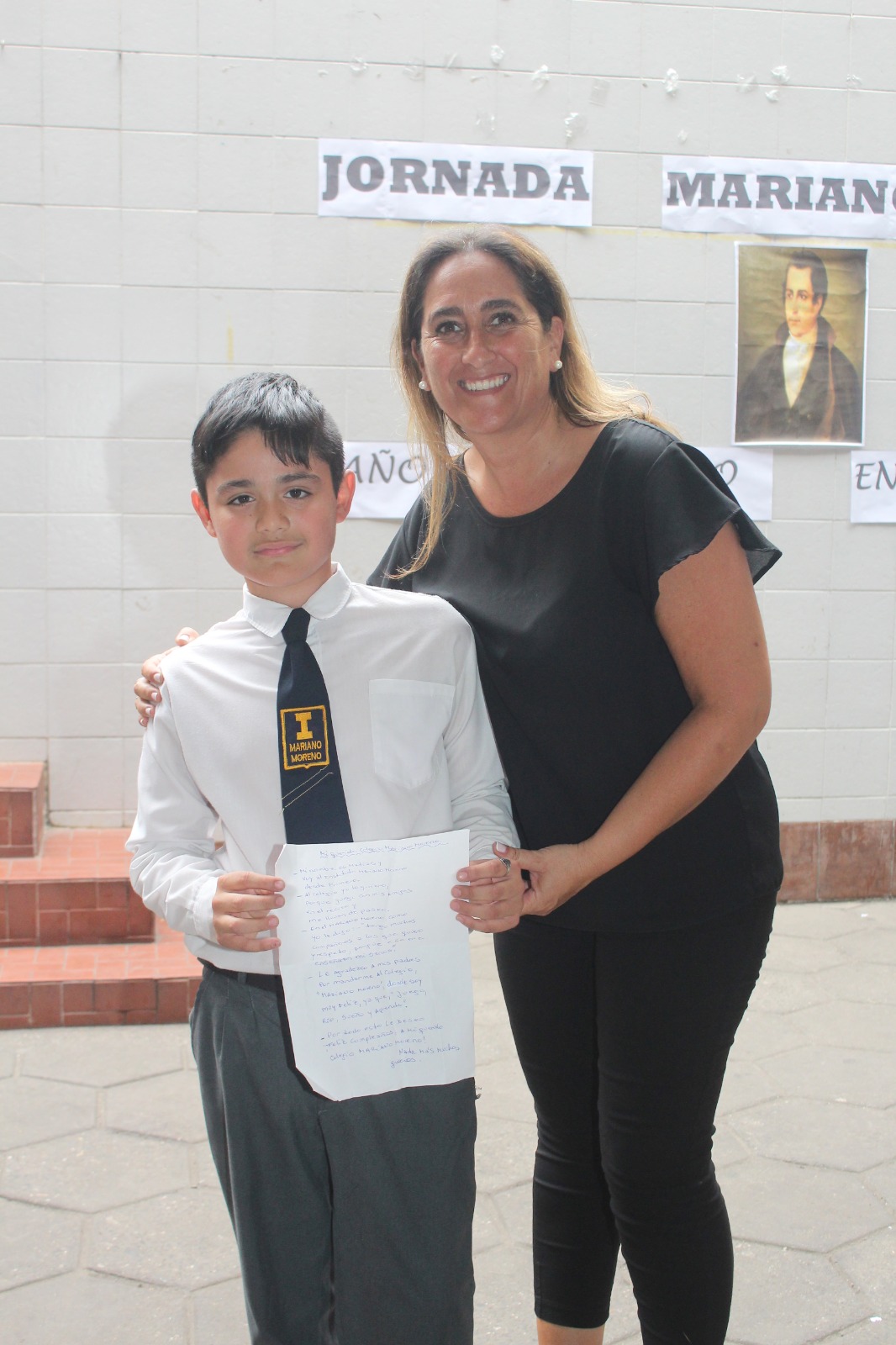 Carta al Colegio Mariano Moreno